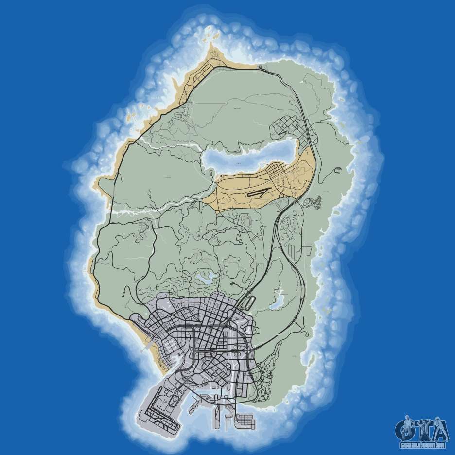 O mapa de carros em GTA 5