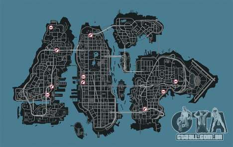 Mapa de garagens no GTA 4