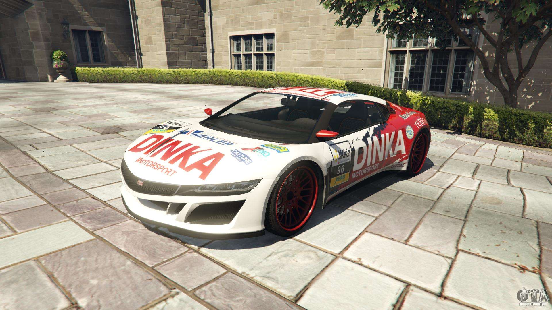 Dinka Jester Racecar do GTA 5 - vista frontal