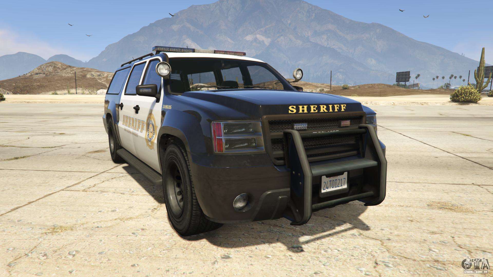 GTA 5 Declasse Sheriff SUV - vista frontal