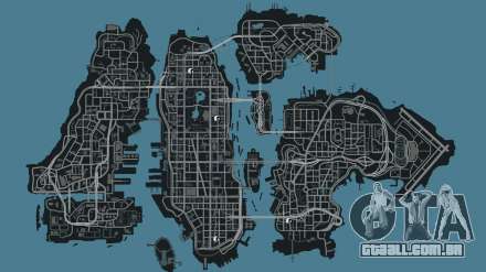 GTA 4 mapa de lojas de roupas