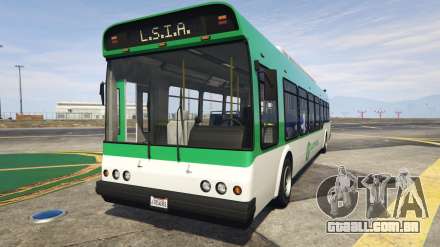 GTA 5 Brute Airport Bus - screenshots, descrição e especificações do ônibus.