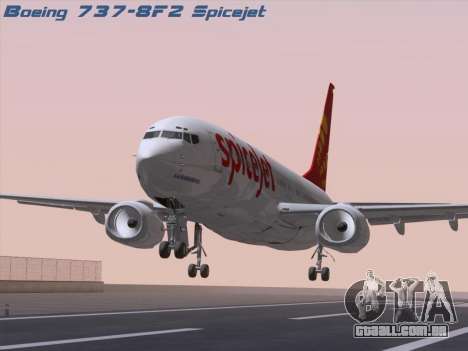 Boeing 737-8F2 Spicejet para GTA San Andreas