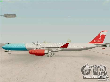 Airbus A-340-600 Plummet para GTA San Andreas