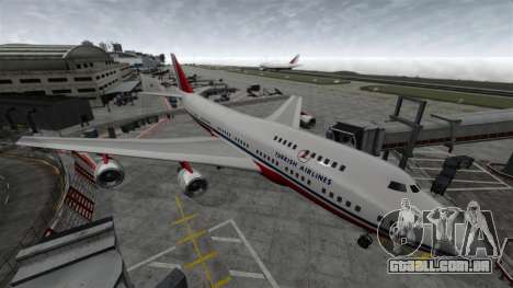 O avião da Turkish Airlines para GTA 4