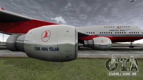 O avião da Turkish Airlines para GTA 4