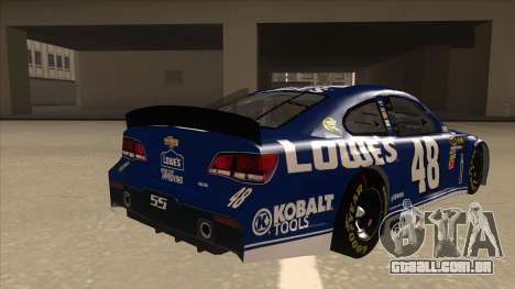Chevrolet SS NASCAR No. 48 Lowes blue para GTA San Andreas