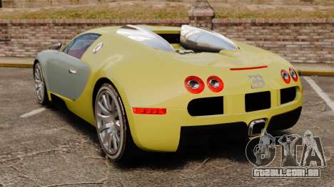 Bugatti Veyron Gold Centenaire 2009 para GTA 4