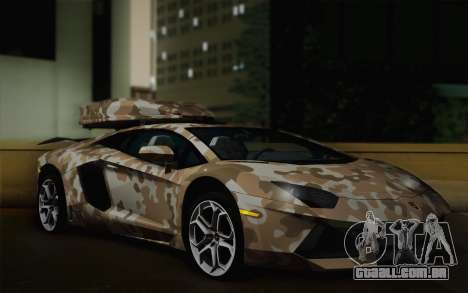 Lamborghini Aventador LP 700-4 Camouflage para GTA San Andreas