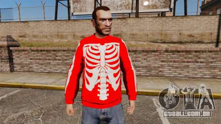Camisola vermelha-esqueleto - para GTA 4