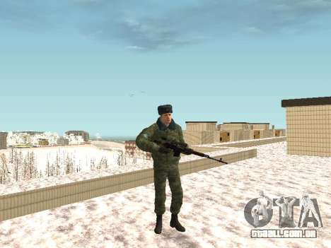 Militar no inverno uniforme para GTA San Andreas