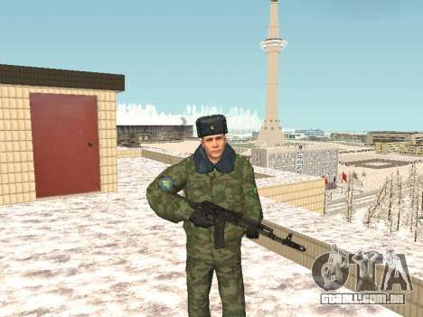 Militar no inverno uniforme para GTA San Andreas