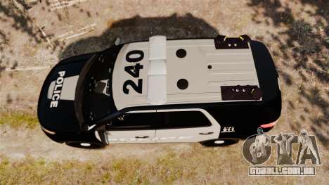 Ford Explorer 2013 LCPD [ELS] Black and Gray para GTA 4