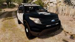Ford Explorer 2013 LCPD [ELS] Black and Gray para GTA 4