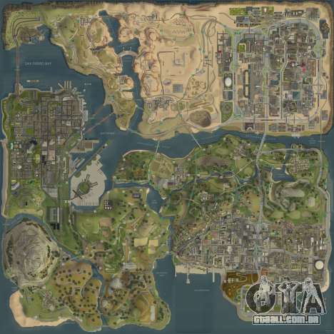O novo mapa em HD para GTA San Andreas