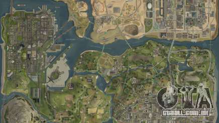 O novo mapa em HD para GTA San Andreas