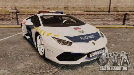 Lamborghini Huracan Hungarian Police [Non-ELS] para GTA 4
