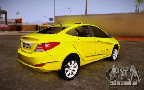 Hyundai Accent Taxi 2013 para GTA San Andreas