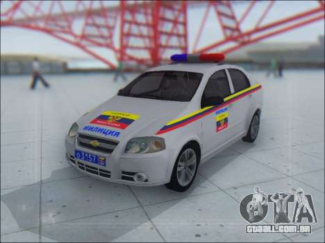 Chevrolet Aveo Милиция OHP para GTA San Andreas