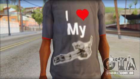 I love my gun T-Shirt para GTA San Andreas