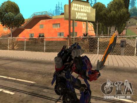Optimus Sword para GTA San Andreas