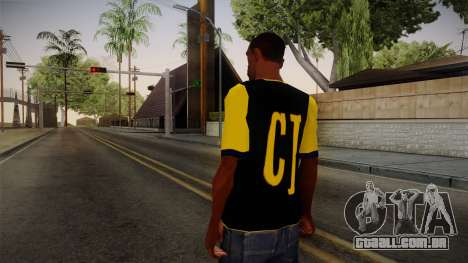 Black & Yellow T-Shirt para GTA San Andreas