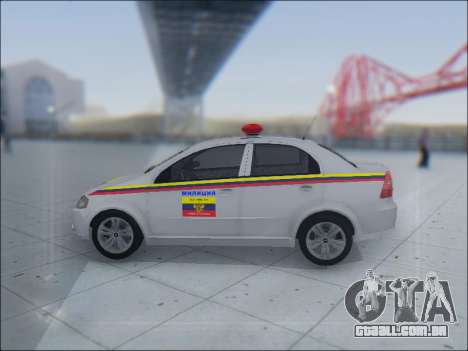 Chevrolet Aveo Милиция OHP para GTA San Andreas