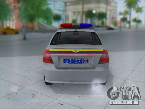 Chevrolet Aveo Милиция OHP para GTA San Andreas