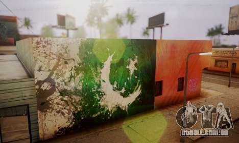 Pakistani Flag Graffiti Wall para GTA San Andreas