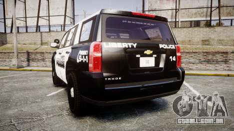 Chevrolet Tahoe 2015 Liberty Police [ELS] para GTA 4