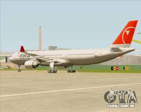 Airbus A330-300 Northwest Airlines para GTA San Andreas