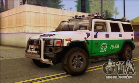 Hummer H2 Colombian Police para GTA San Andreas