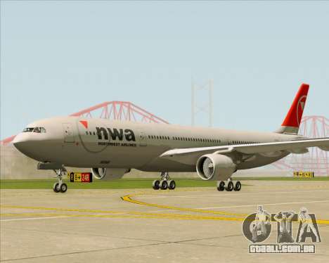 Airbus A330-300 Northwest Airlines para GTA San Andreas