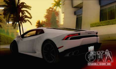 Lamborghini Huracan 2014 para GTA San Andreas