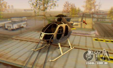 O MD500E helicóptero v3 para GTA San Andreas