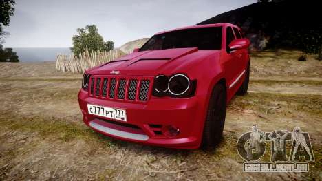 Jeep Grand Cherokee SRT8 license plates para GTA 4