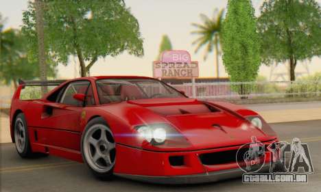 Ferrari F40 Competizione Black Revel para GTA San Andreas