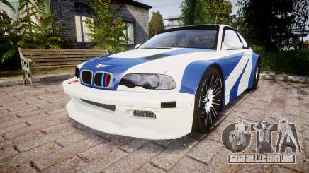BMW M3 E46 GTR Most Wanted plate NFS Carbon para GTA 4