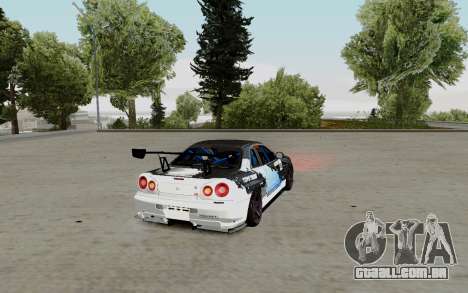 Nissan Skyline GT-R 34 Toyo Tires para GTA San Andreas