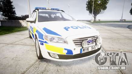 Volvo V70 2014 Swedish Police [ELS] Marked para GTA 4