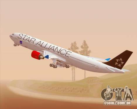 Airbus A330-300 SAS Star Alliance Livery para GTA San Andreas