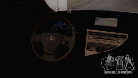 Lexus RX450H 2012 para GTA San Andreas