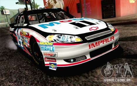 NASCAR Chevrolet Impala 2012 Plate Track para GTA San Andreas