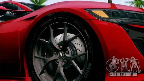 Acura NSX 2016 v1.0 JAP Plate para GTA San Andreas
