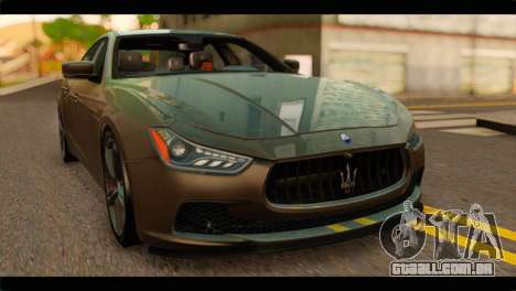Maserati Ghibli S 2014 v1.0 SA Plate para GTA San Andreas