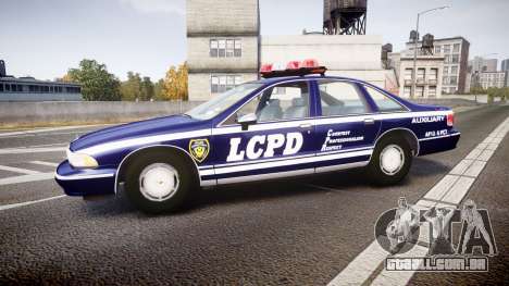 Chevrolet Caprice 1993 LCPD WH Auxiliary [ELS] para GTA 4