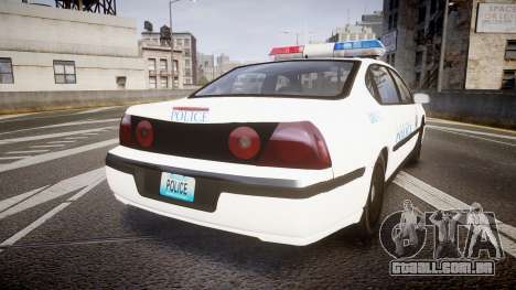 Chevrolet Impala Metropolitan Police [ELS] Pat para GTA 4