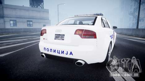 Audi RS4 Serbian Police [ELS] para GTA 4