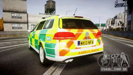 Volkswagen Passat B7 North West Ambulance [ELS] para GTA 4