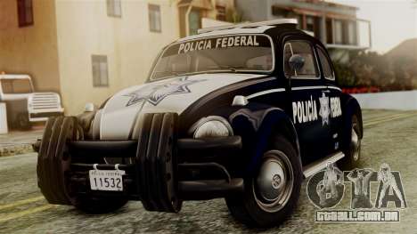 Volkswagen Beetle 1963 Policia Federal para GTA San Andreas